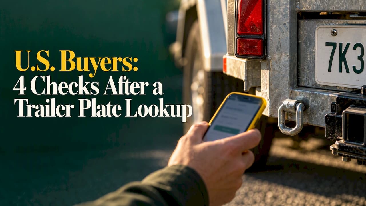 U.S. Buyers: 4 Checks After a Trailer Plate Lookup