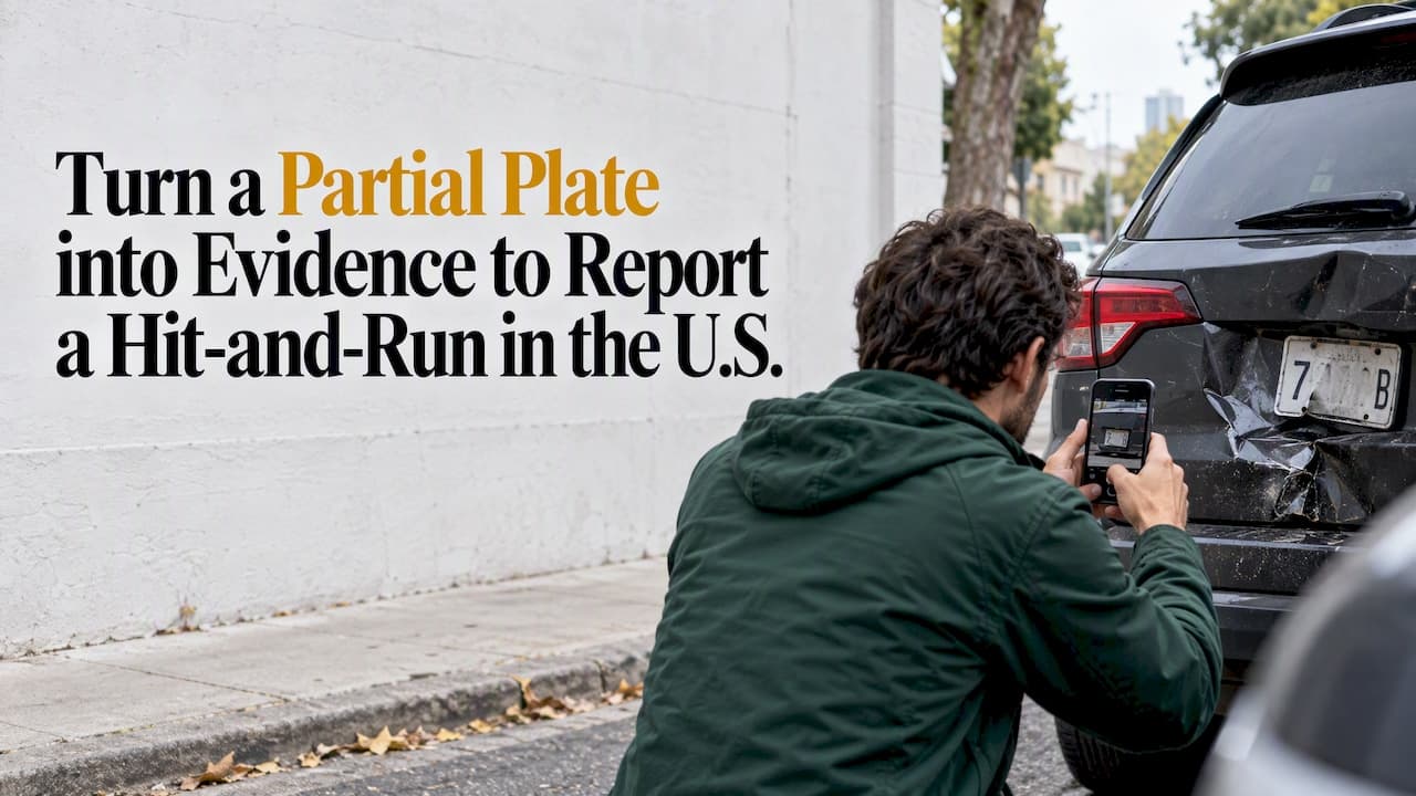 Turn a Partial Plate into Evidence to Report a Hit-and-Run in the U.S.